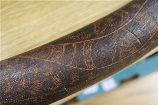 A paperwork didgeridoo